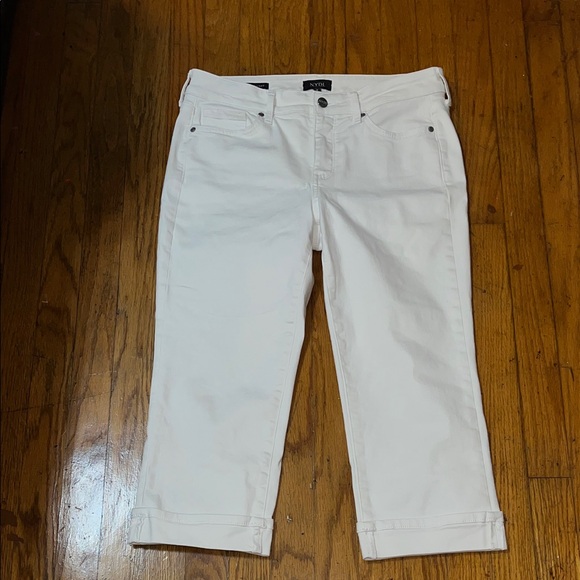 NYDJ Marilyn Straight Lift Tuck Technology Cool Embrace White Jeans Size 8 - Picture 5 of 9